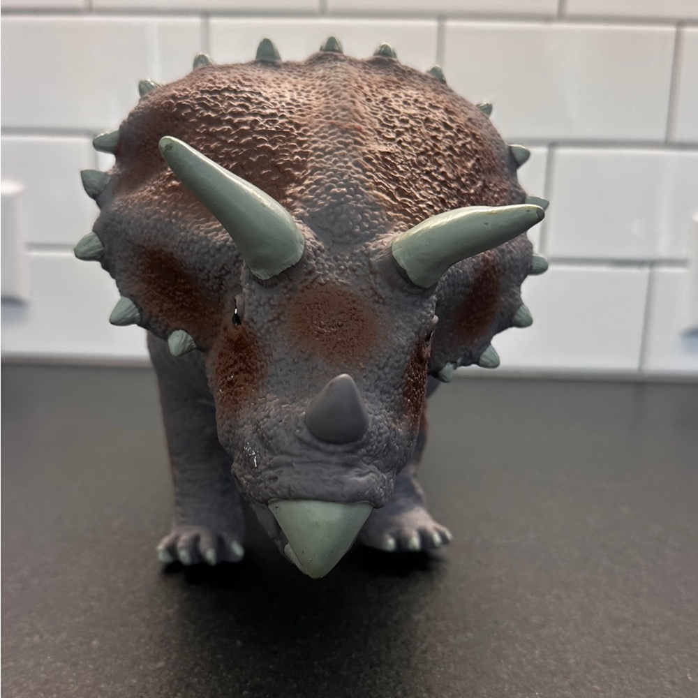 Triceratops Soft Rubber Dinosaur - Picture 5 of 5